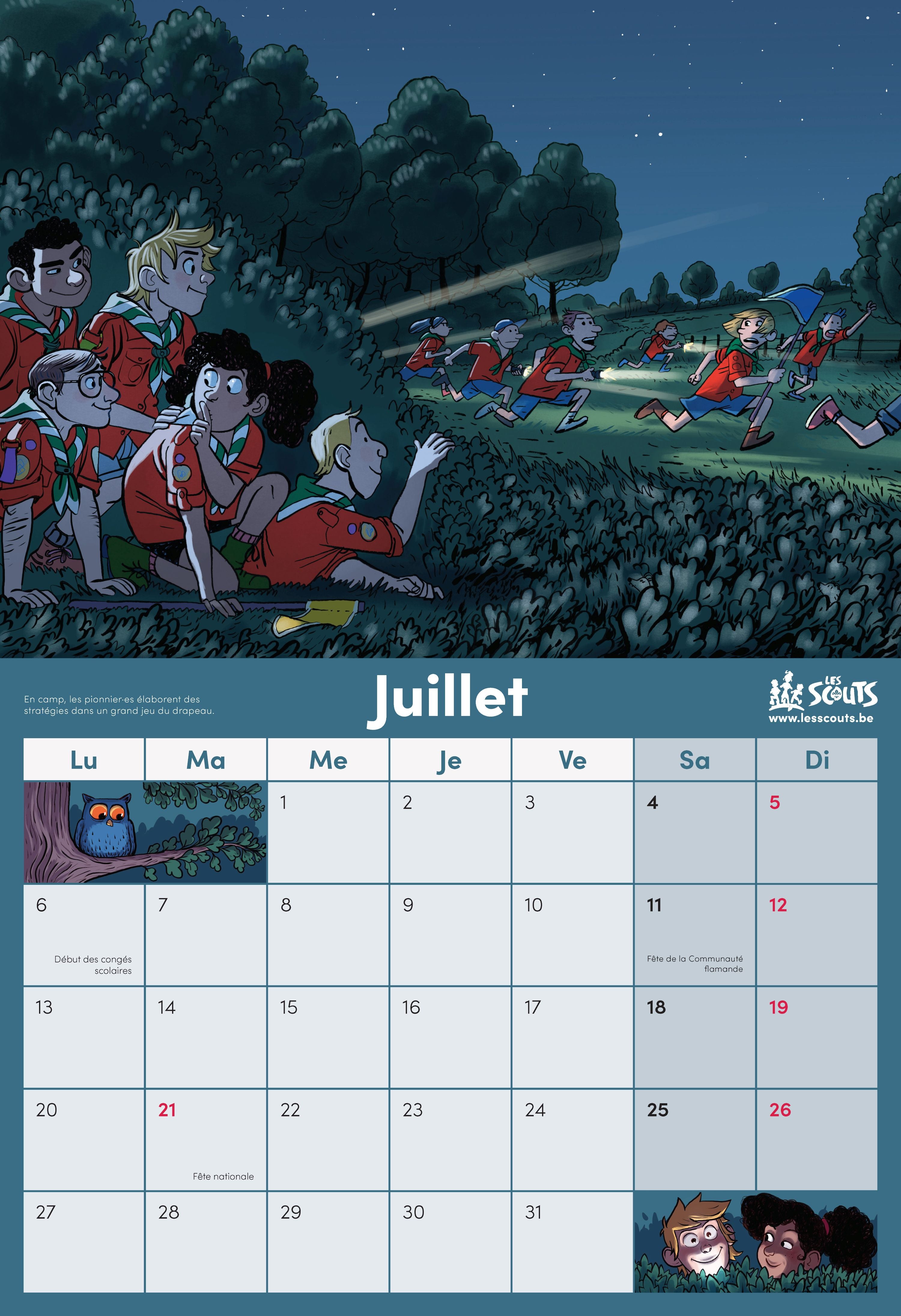 Calendrier scout 2026